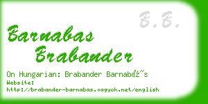 barnabas brabander business card